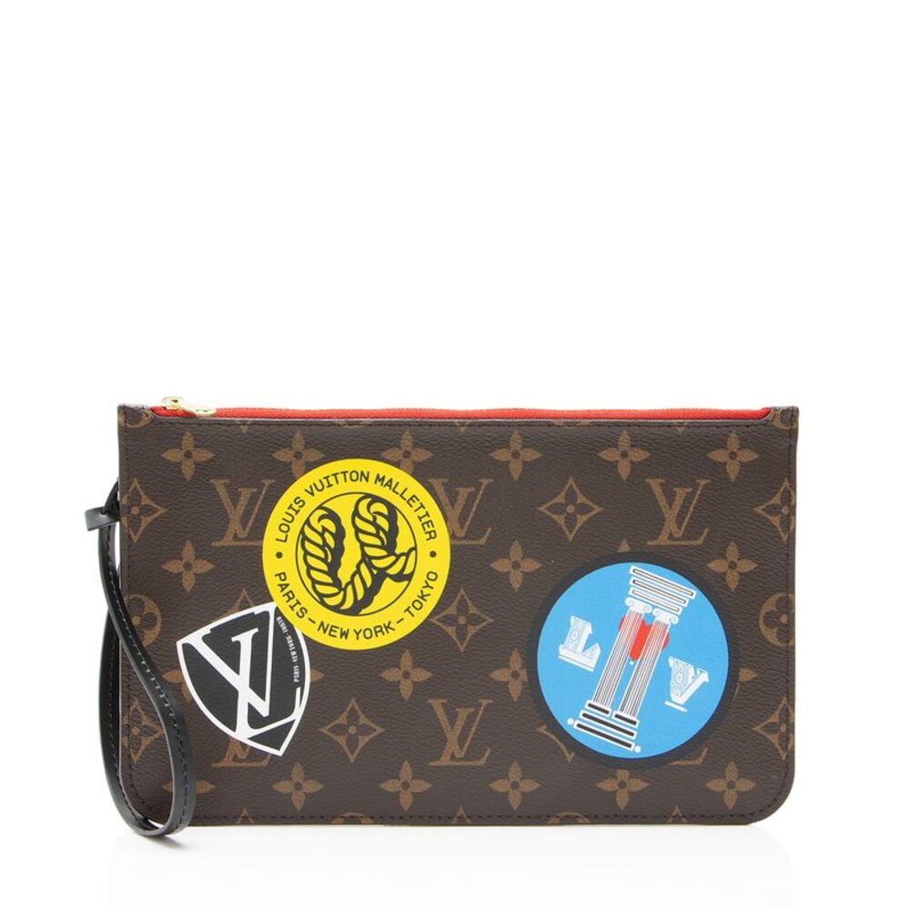 Louis Vuitton Limited Edition Monogram Canvas World Tour Neverfull MM Pochette